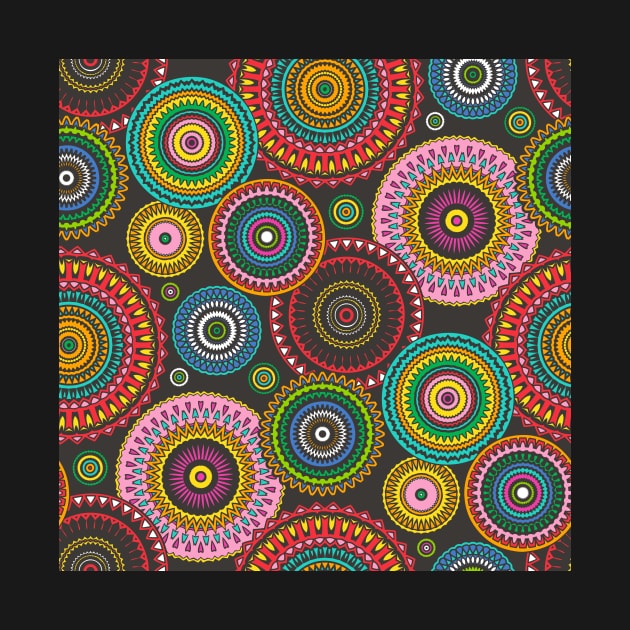 Circles Geometric multi coloured by CajaDesign