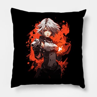 Secret Agent Anime Girl Pillow