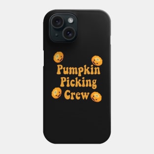 pumpkin picking crew on orange Phone Case