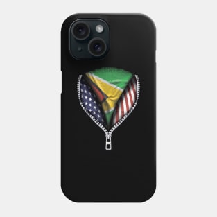 Guyanese Flag  Guyana Flag American Flag Zip Down - Gift for Guyanese From Guyana Phone Case