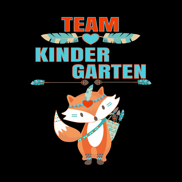 Team Kindergarten Cute Fox Teacher Student Back To School by Kimmicsts