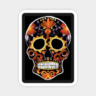 A Marigold Dia de Los Muertos Magnet