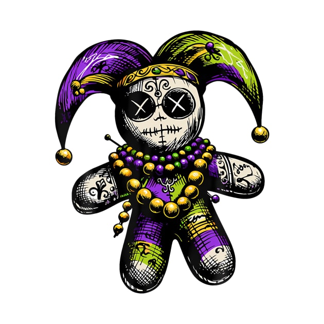 Mardi Gras Witch Doctor Goth Voodoo Doll Costume by Daysy1