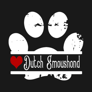 Dutch Smoushond dog paw print T-Shirt