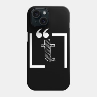 Letter T: Monogram Initial letter t Phone Case