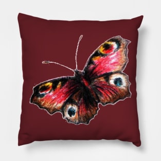 Black and Red Butterfly Pillow