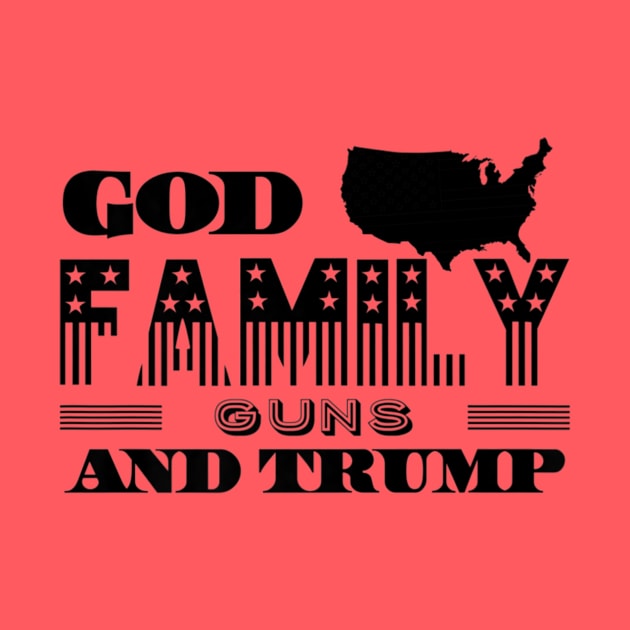 Mens God Family Guns And Trump Christian Patriots by Stick Figure103