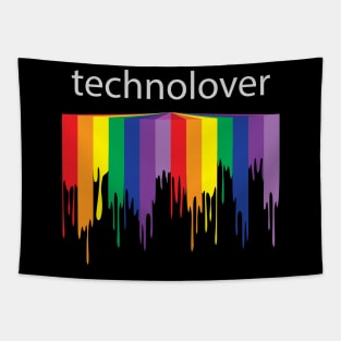 Technolover Rainbow Paint Drip Tapestry