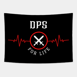 DPS for Life Heartbeat ECG Heart Line Design Roleplaying Game DPS Class Tapestry