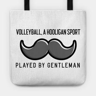 Funny Volleyball And Moustache Design Tote