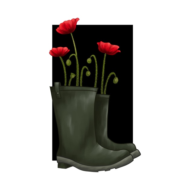 Poppies in Boots by Pastel.Punkk