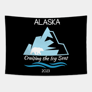 Alaska Travel Cruise TShirt Cruising the Icy Seas 2023 Tapestry