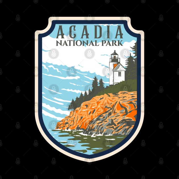 Acadia National Park Emblem by CardboardCotton