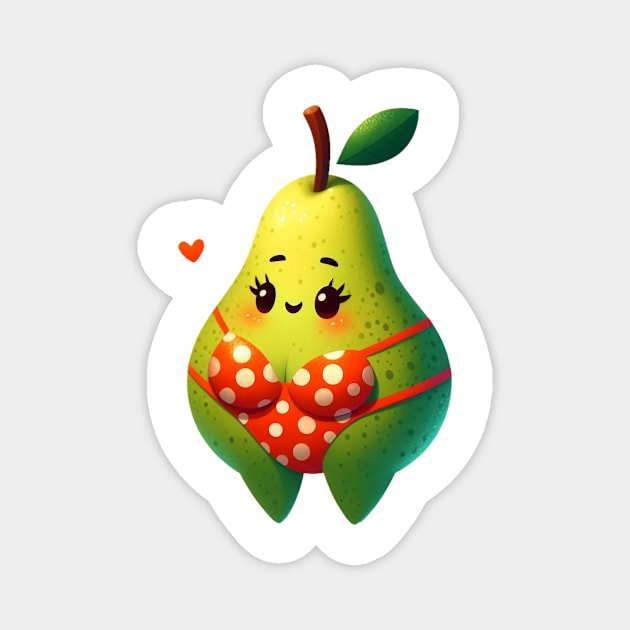 Cute Pear Magnet by Dmytro