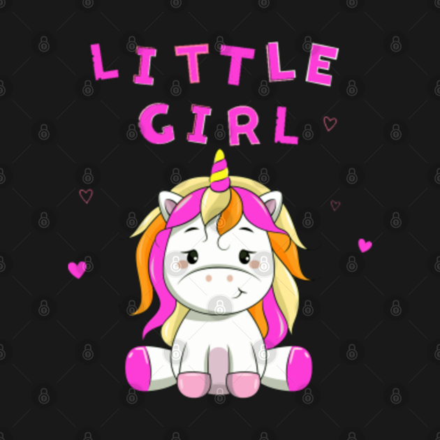 little girl unicorn Cute Unicorn TShirt TeePublic