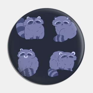 Raccoon drawing pack Pin