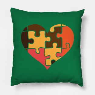 Puzzle heart Pillow