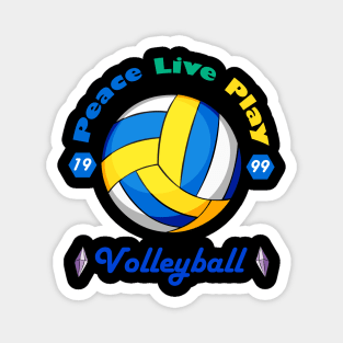 Peace And Live And Love Volleyball Magnet