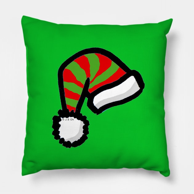 Christmas Santa hat Pillow by cartoonygifts