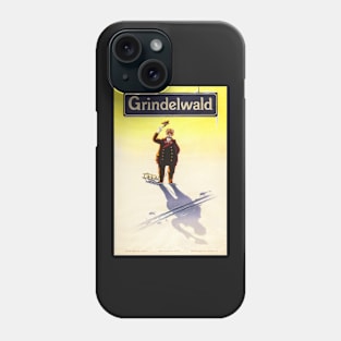 Grindelwald, Switzerland, Ski Poster Phone Case