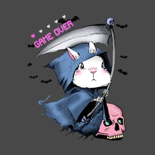 Game Over cute but creepy rabbit reaper T-Shirt