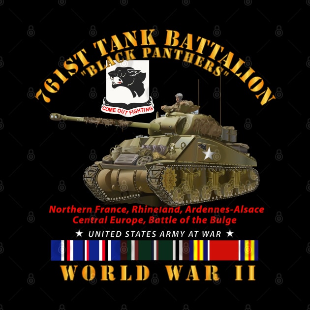 761st Tank Battalion - Black Panthers - w Tank WWII  EU SVC by twix123844