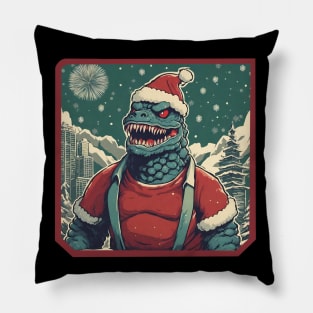 Kaiju Christmas Pillow