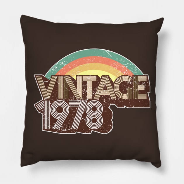 Vintage 1978 Pillow by Styleuniversal