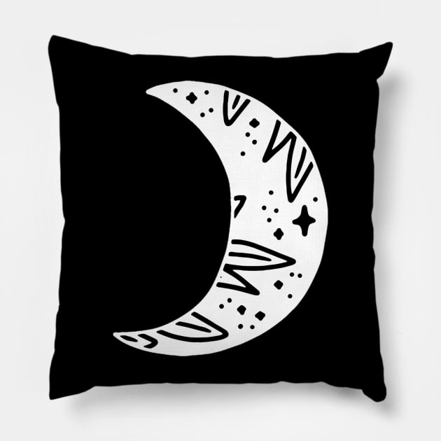 Beautiful moon Pillow by DeviAprillia_store