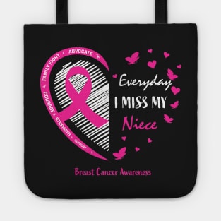 In Remembrances Niece Cute Pink Breast Cancer Awareness Month Tote