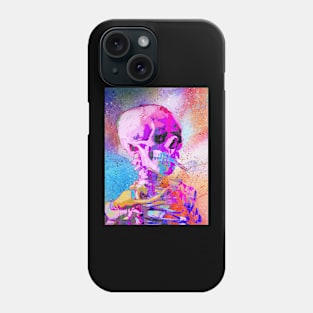 Skull Smoking Skeleton Colorful Pop Art Phone Case