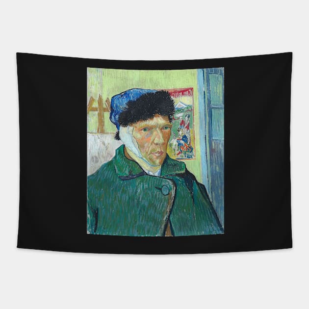 Vincent Van Gogh Cut Ear Tapestry by RetroSalt