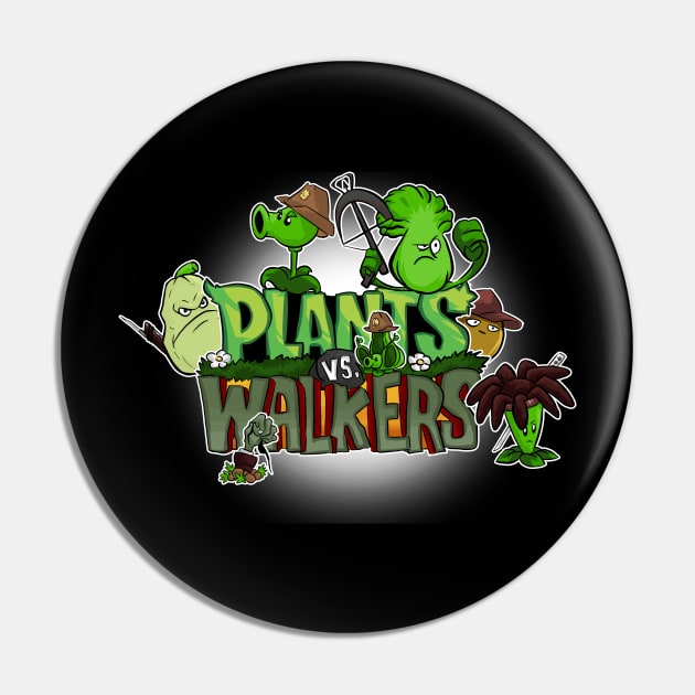 Plants vs. Walkers Pin by ArryDesign