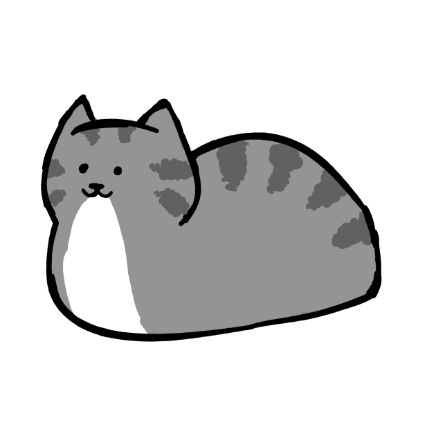 Grey Cat Loaf by little-ampharos