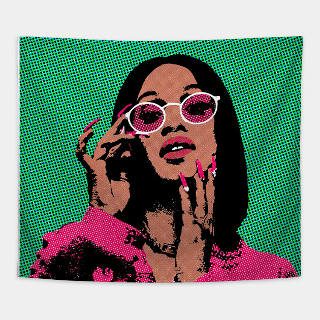 Cardi B pop art - Cardi B - Tapestry | TeePublic Cardi B Pop Art - Cardi B - Tapestry | Teepublic