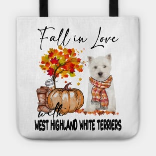 Fall In Love With West Highland White Terrier Thanksgiving Tote