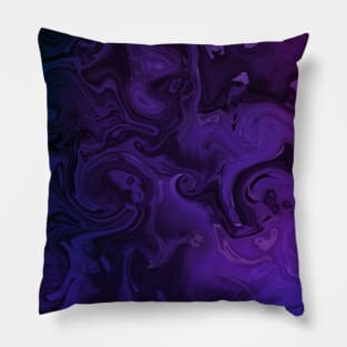 Purple and Green Acrylic Fluid Pour Ombre Pillow