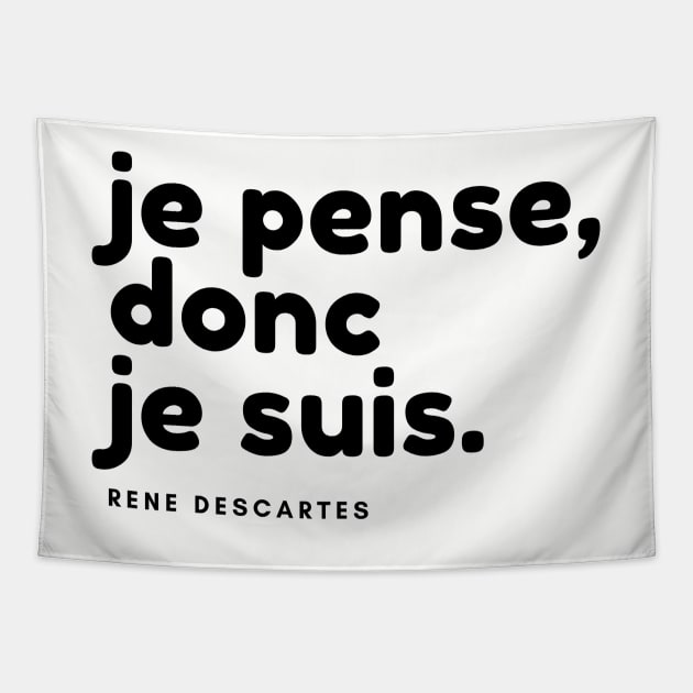 je pense donc je suis - Rene Descartes Tapestry by karma-stuff