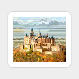 Burg Hohenzollern Pixel Art Magnet