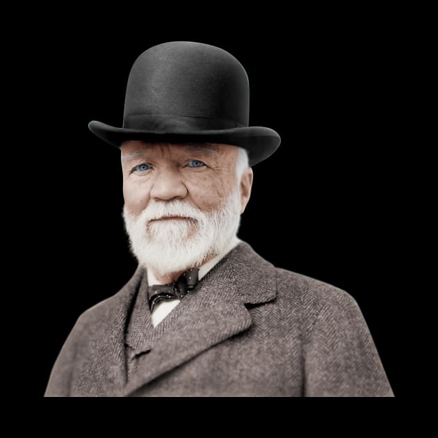 Andrew Carnegie Portrait Colorized by warishellstore