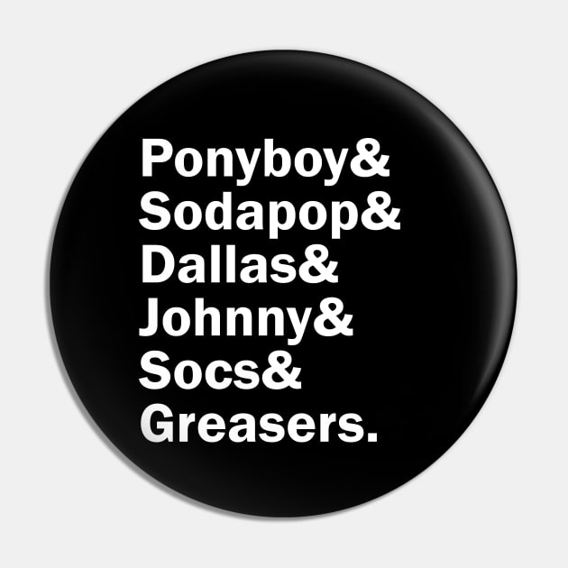 Funny Names x The Outsiders Pin by muckychris
