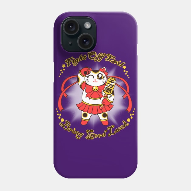 Magical Girl Manekei Neko - Red Ver Phone Case by ToonSkribblez