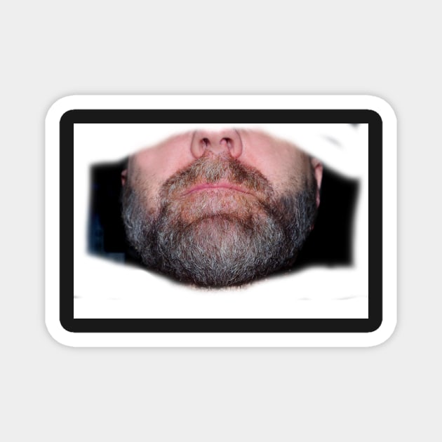 Mans face with beard Magnet by Simon-dell
