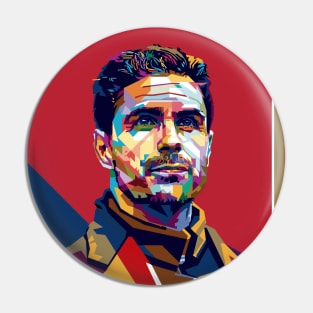 Mikel Arteta Pop art Portrait Pin