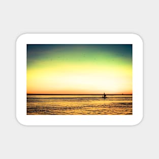 Sailboat at sunset Magnet