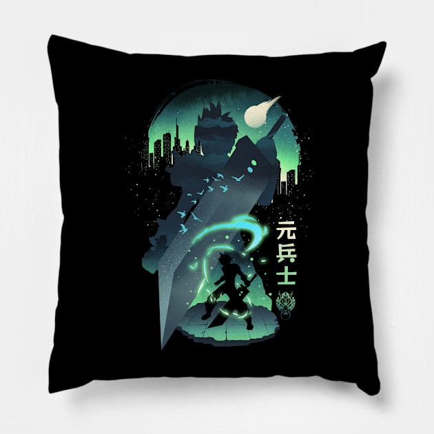 Ex-Soldier Landscape Pillow by DANDINGEROZZ