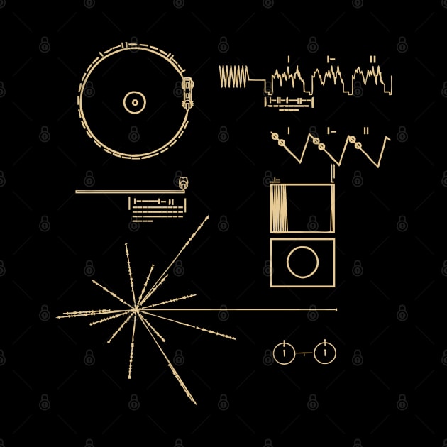 NASA Voyager Golden Record Graphics by Buck Tee