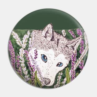 Lavender Husky Pin