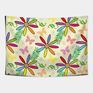 Floral Pattern Design Tapestry