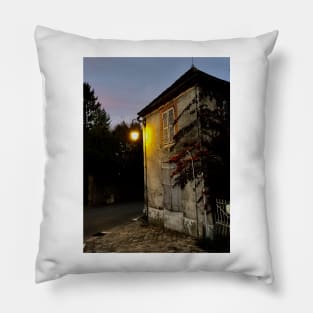 Streetlight At Night In France Pillow